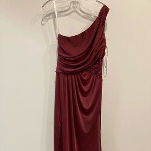 David’s bridal wine color dress. Very pretty. Size 12